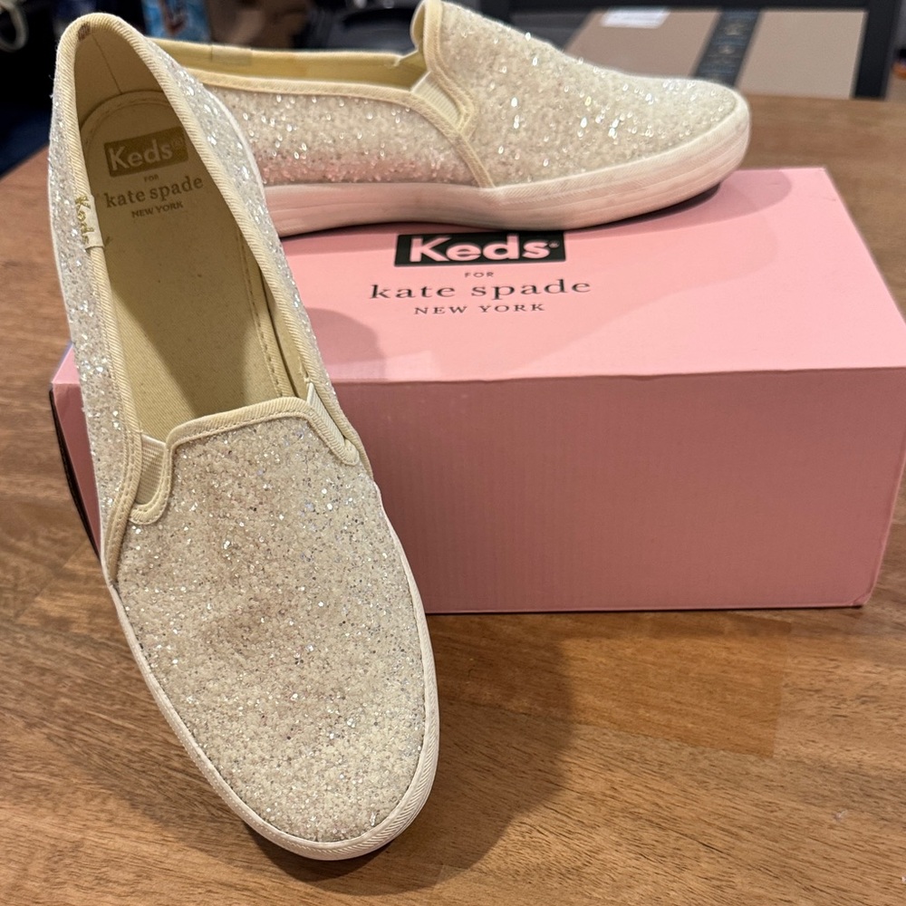 Keds x Kate Spade Sparkly Sneakers - Cream